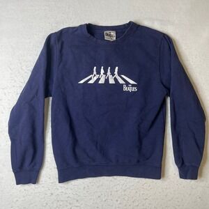 The Beatles Abbey Road Graphic Sweatshirt Navy Blue Mens Womens Unisex